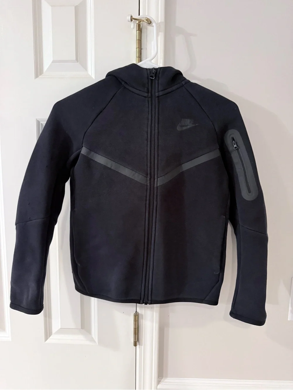 Nike Tech Kids Black Hooded Full-Zip Jacket